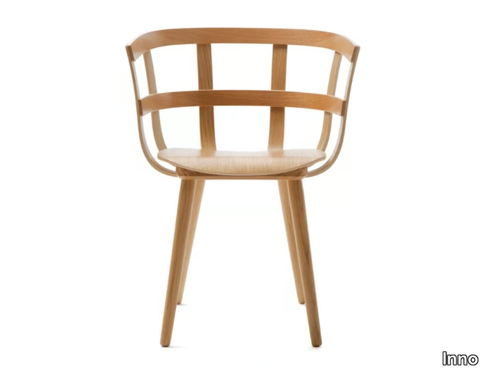 JULIE - Wooden chair with armrests _ Inno