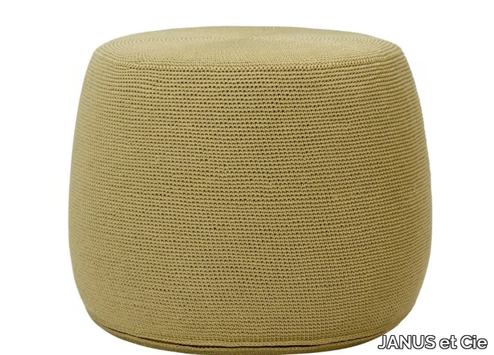 BON VIVANT - Round polypropylene garden pouf _ JANUS et Cie