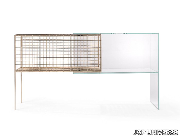 DEBEAM - Rectangular console in glass and metal _ JCP UNIVERSE