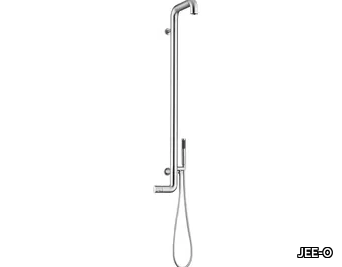 FLOW WALL SHOWER MIXER - Wall-mounted stainless steel shower panel with hand shower _ JEE-O