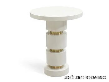 SAHARA - Round wooden high side table _ JOSÉ LEITE DE CASTRO