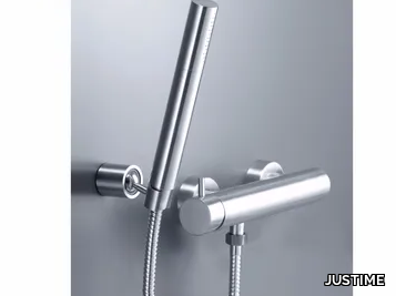 STILL ONE - Contemporary style 2 hole stainless steel shower mixer with hand shower _ JUSTIME