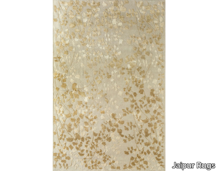 FLORET PKWS-382 Cloud White/Gold - Rectangular handmade rug _ Jaipur Rugs
