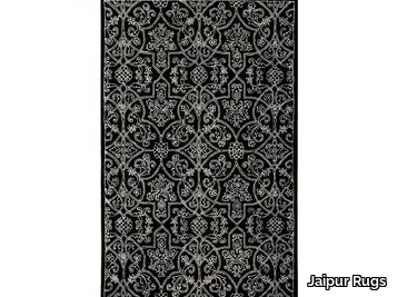 BAROQUE TAQ-334 Ebony/White - Rectangular handmade rug _ Jaipur Rugs