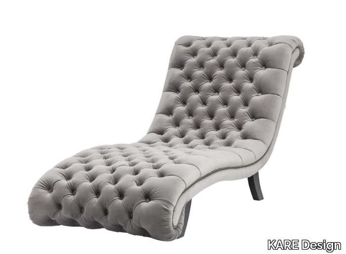 DESIRE VELVET - Tufted fabric chaise longue _ KARE Design