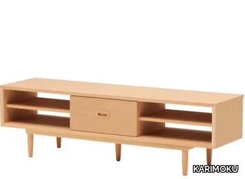 LOW BOARD 1500 - Low wooden TV cabinet with drawers _ KARIMOKU
