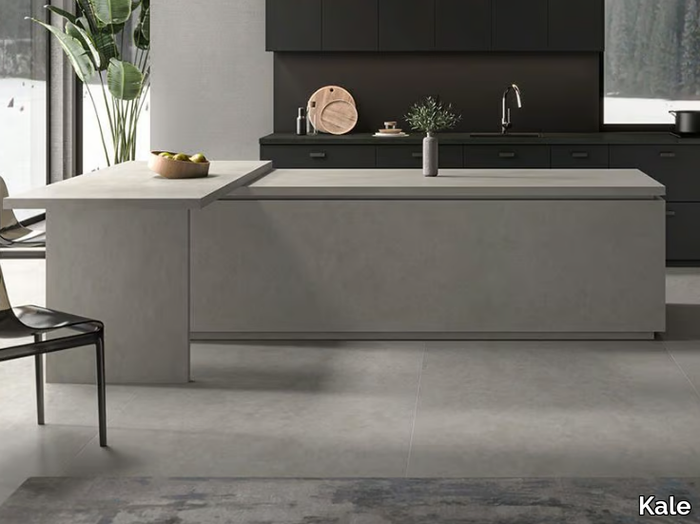 LUXURY CEMENT GREY - Porcelain stoneware furniture foil / kitchen worktop _ Kale