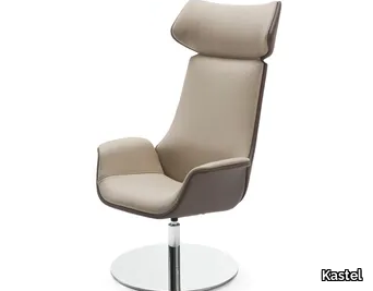 KRITERIA - Leather armchair with headrest _ Kastel