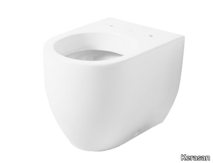 FLO 3112 - Back to wall rimless ceramic toilet _ Kerasan