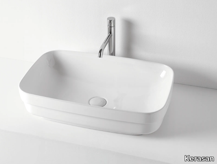 TRIBECA 5143 - Countertop/inset ceramic washbasin _ Kerasan