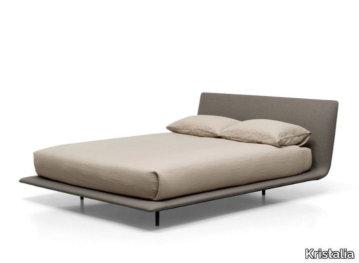 LEGRI - Upholstered bed with integrated lighting _ Kristalia