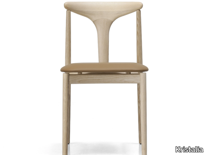 TONBO - Wooden chair with integrated cushion _ Kristalia