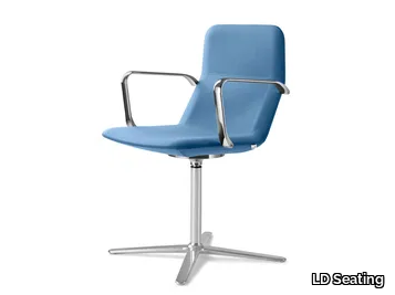FLEXI LIGHT CHL BR F25-N6 - Swivel with 4-spoke base chair with armrests _ LD Seating