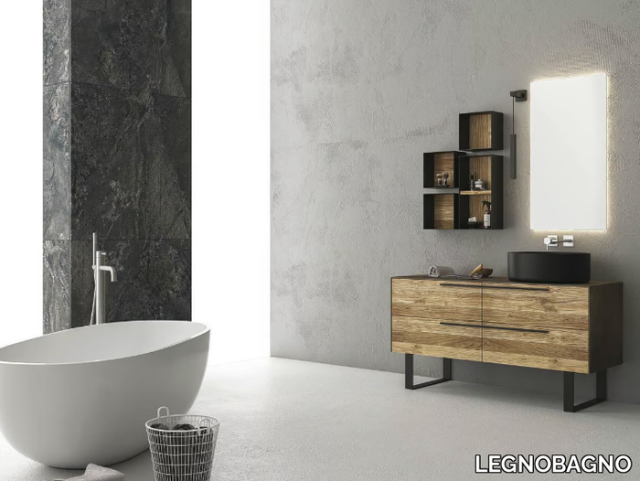 LIFE 01 - Floor-standing single vanity unit with drawers _ LEGNOBAGNO