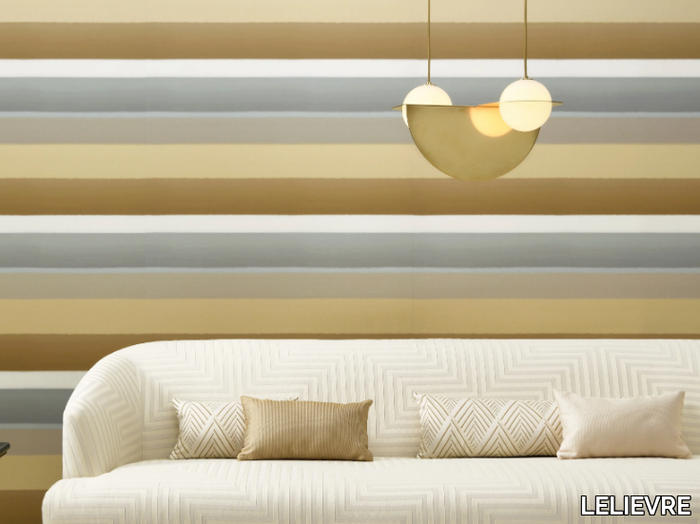 VARIATION - Striped vinyl wallpaper _ LELIEVRE