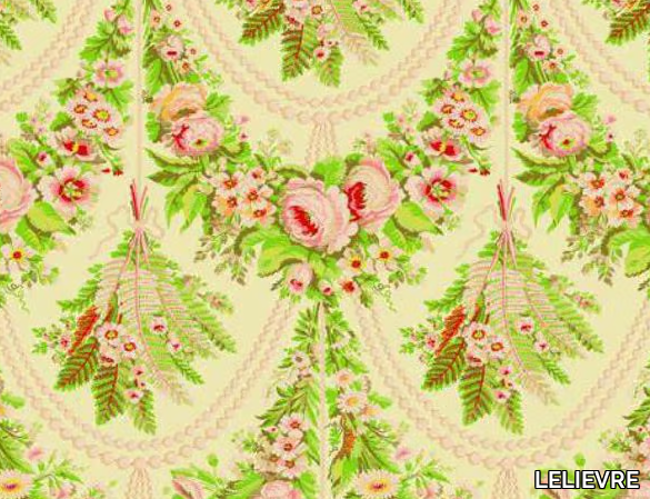 TASSINARI & CHATEL - FOUGERES - Louis XVI fabric with floral pattern _ LELIEVRE