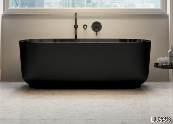HUTTON - Freestanding oval Resin Stone bathtub _ LUSSO