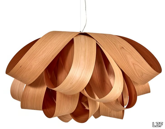 AGATHA LARGE - Handmade wood veneer pendant lamp _ LZF