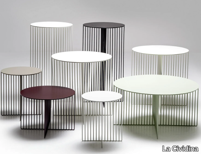 ACCURSIO - Round steel coffee table _ La Cividina