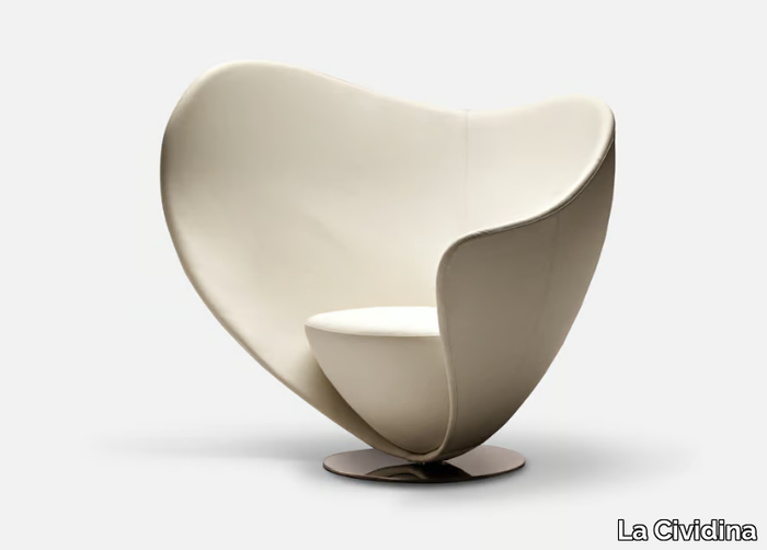 MON COEUR - Swivel fabric lobby chair _ La Cividina