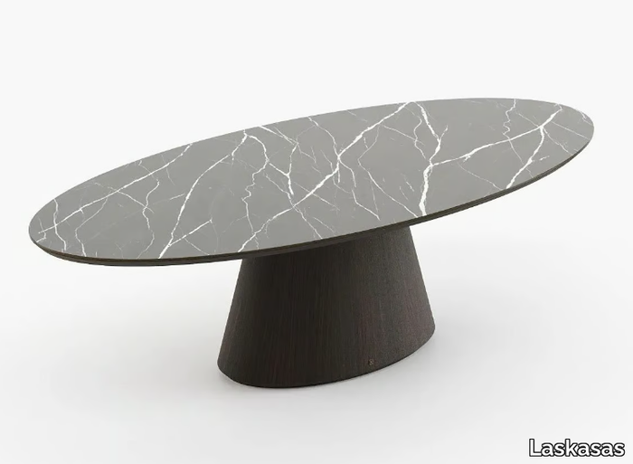 KELLY - Oval marble dining table _ Laskasas