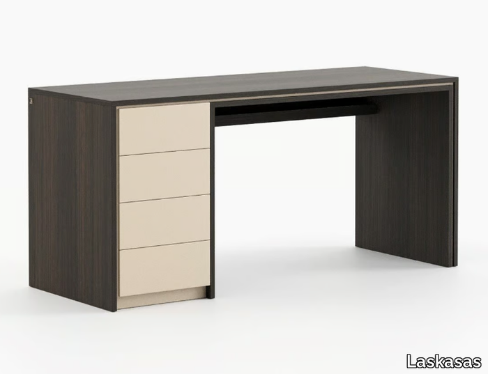 CAPE - Rectangular wooden writing desk with drawers _ Laskasas