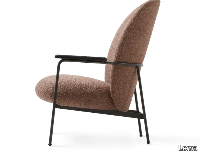 CLAIRE - Upholstered armchair with metal frame _ Lema