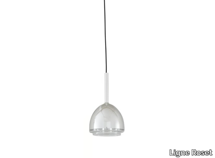 CHROME BELL - LED Borosilicate glass pendant lamp _ Ligne Roset