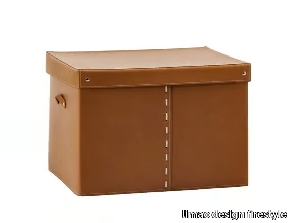 GABRY - Bonded leather storage box _ limac design firestyle