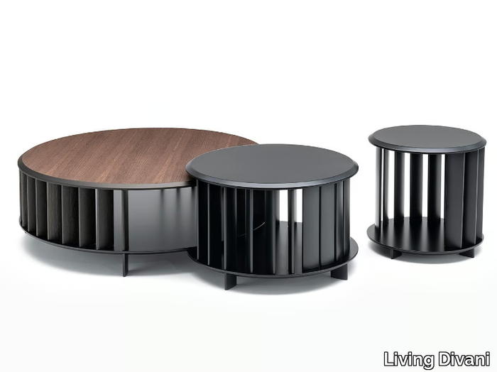 ISLANDS LOW TABLE - Round coffee table with storage space _ Living Divani