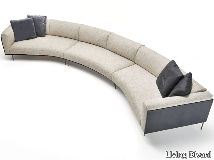 ROD BEAN - Curved fabric sofa with removable cover _ Living Divani