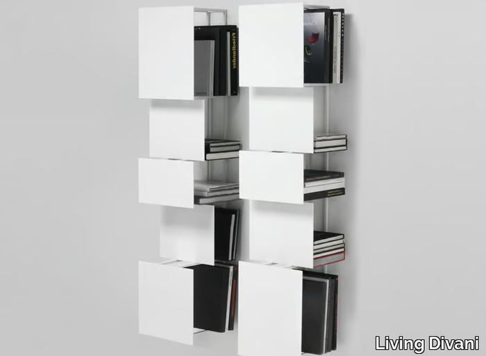 BUKVA - Wall-mounted steel bookcase _ Living Divani