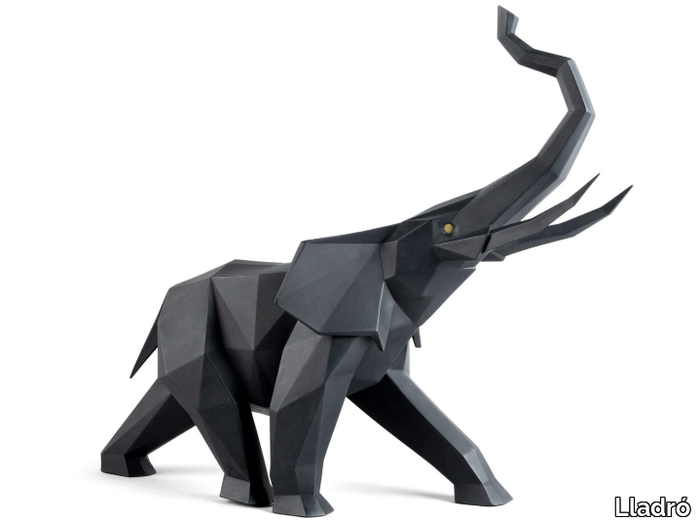 ELEFANTE (BLACK) - Porcelain decorative object _ Lladró