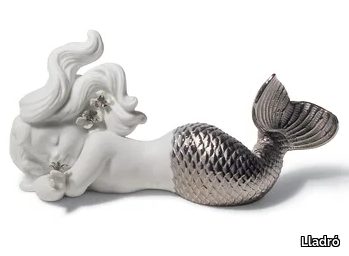 DAY DREAMING AT SEA MERMAID SILVER - Porcelain decorative object _ Lladró