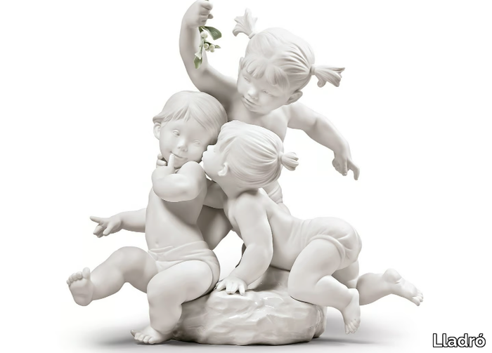 KISS UNDER THE MISTLETOE CHILDREN - Porcelain decorative object _ Lladró