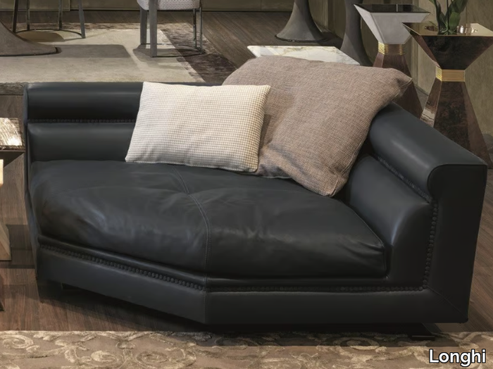 ANSEL - Upholstered leather day bed _ Longhi