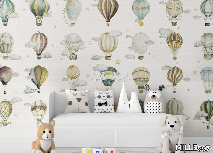 BALLOONS - Motif nonwoven kids wallpaper _ MILLE997