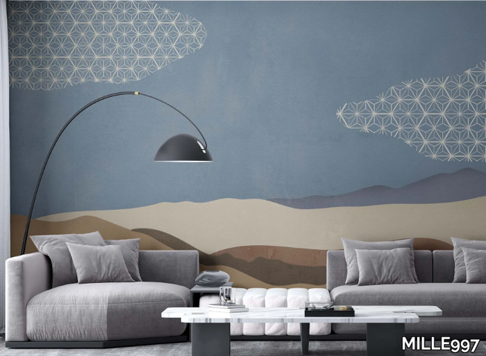 PAESAGGIO - Geometric landscape wallpaper _ MILLE997