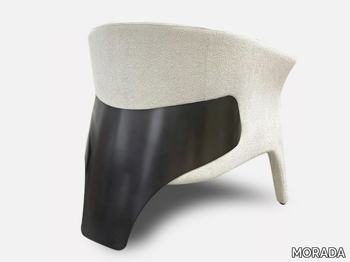 MILLE - Upholstered wooden easy chair with armrests _ MORADA