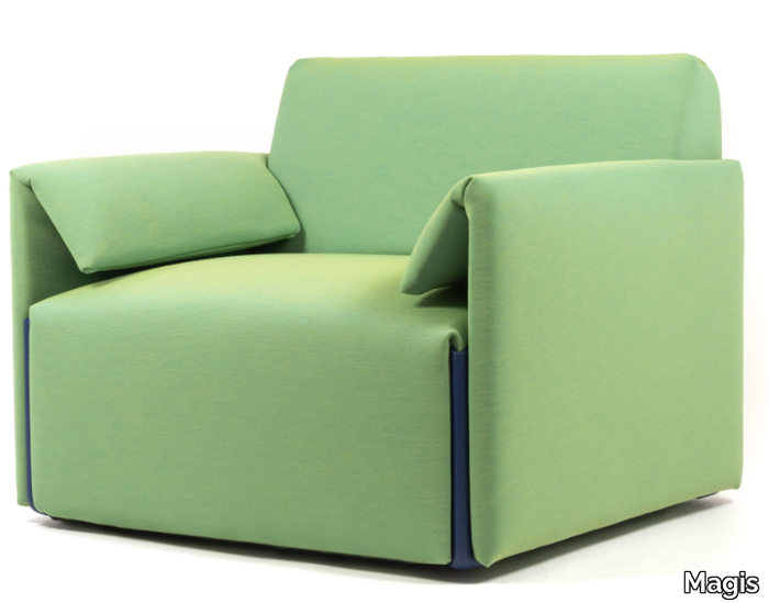 COSTUME - Fabric armchair with removable cover with armrests _ Magis