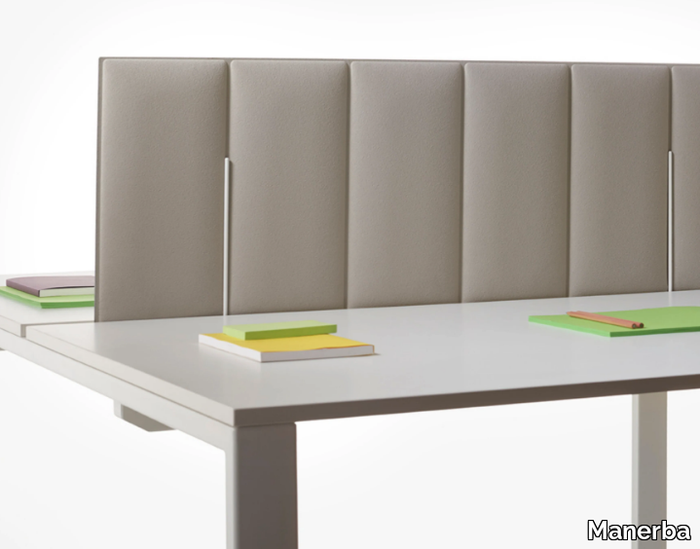 SILENCE - Sound absorbing fabric desktop partition _ Manerba