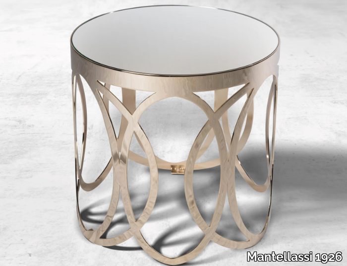 SCARLETT - Marble and metal high side table _ Mantellassi 1926