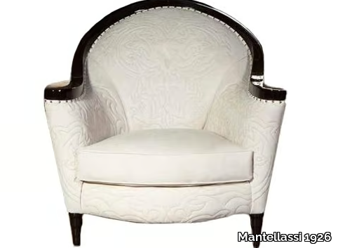 MARGOT - Leather armchair with armrests _ Mantellassi 1926
