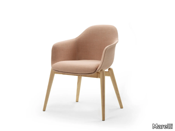 CHIA WOOD - Upholstered fabric chair _ Marelli