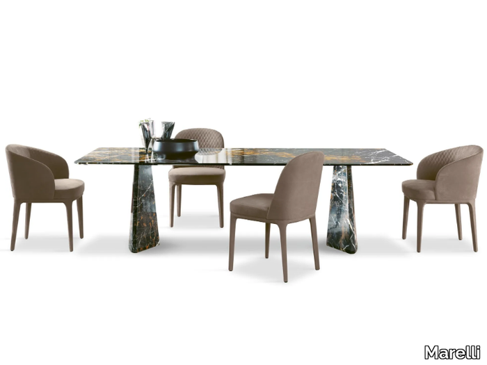 HEBO - Rectangular marble dining table _ Marelli