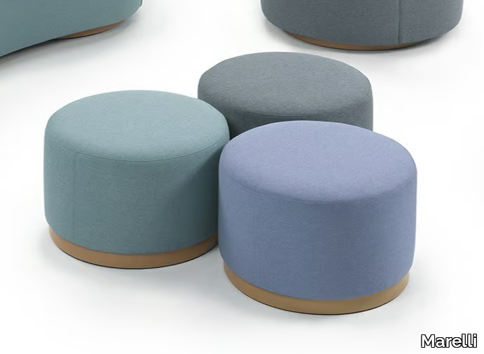 MOON - Round fabric pouf _ Marelli