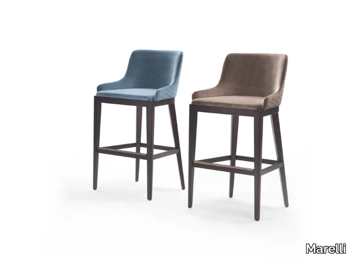 NICOLE - Fabric barstool with back _ Marelli