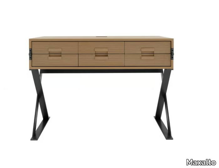 MAX - Wooden secretary desk with drawers _ Maxalto