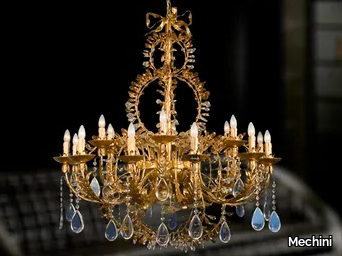L219 - Wrought iron chandelier with crystals _ Mechini