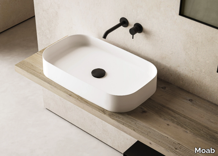 PLANK - Single wooden washbasin countertop _ Moab